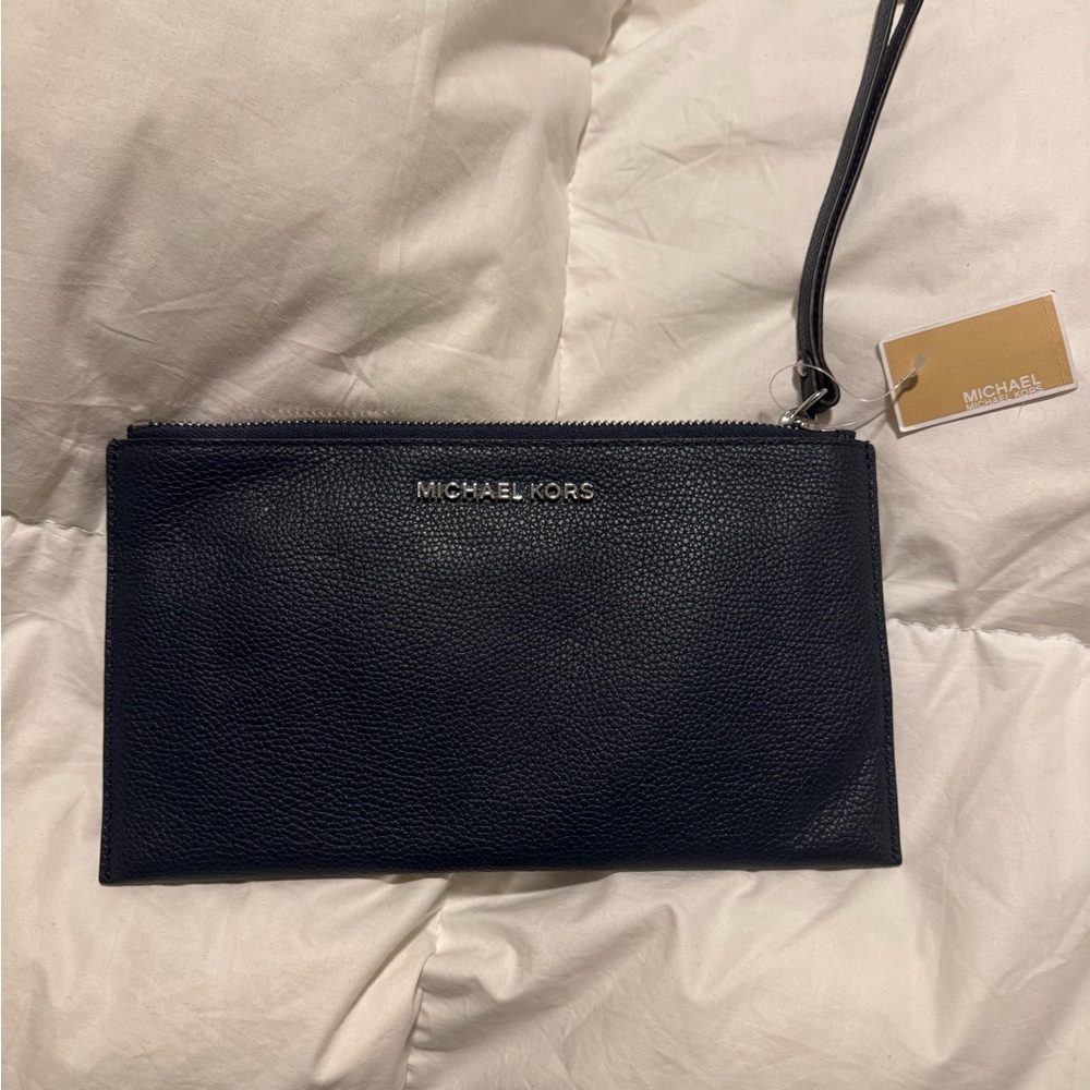 Michael Kors Navy Blue Clutch